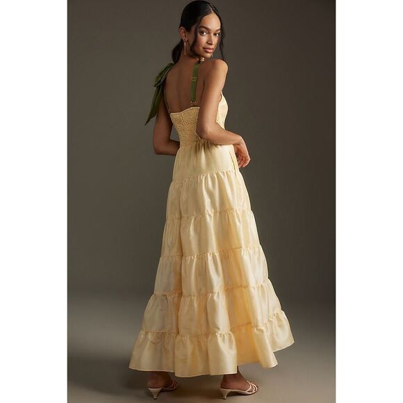 New Anthropologie Hutch Scoop-Neck Tiered Maxi Dress sz xL - Picture 3 of 10